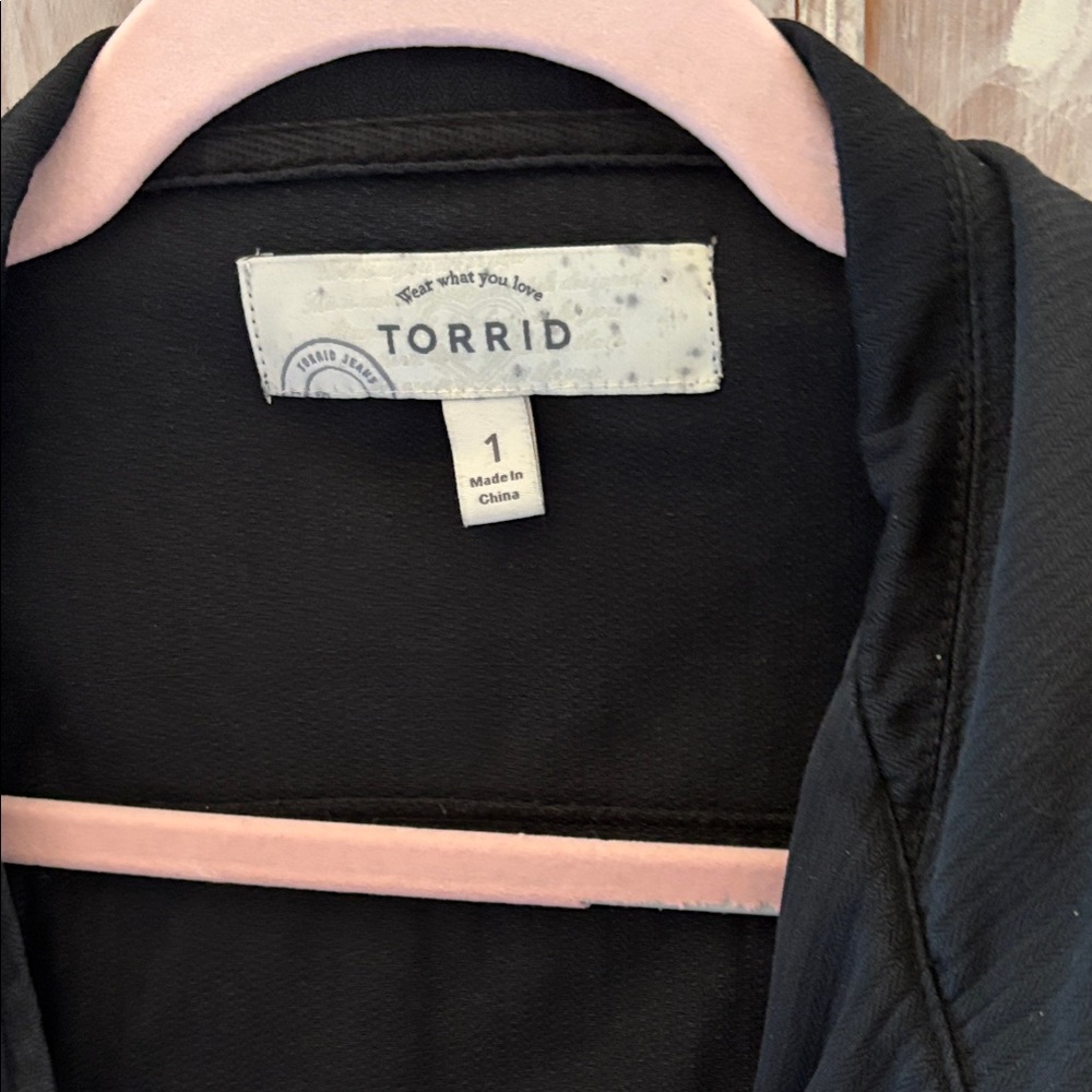 Torrid Black Utility Jacket With Embellished Slee… - image 3